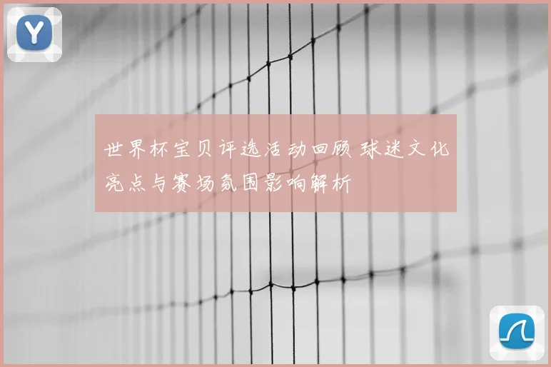 世界杯宝贝评选活动回顾 球迷文化亮点与赛场氛围影响解析